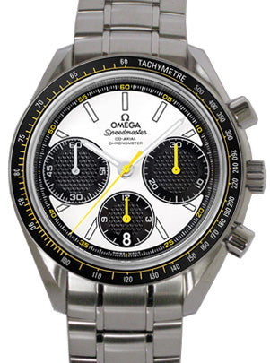 Omega 326.30.40.50.04.001 Speedmaster Racing Co-Axial Chronograph 40mm White Index Stainless Steel BRAND NEW