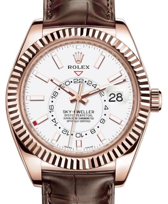 Rolex Sky-Dweller 42 mm 326135WHTSL Rose Gold Luminous