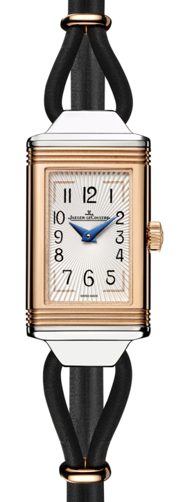 Jaeger-LeCoultre Calibre 657 Reverso One Cordonnet 3264520 White Guilloche Arabic Rose Gold Stainless Steel Leather 33.8 x 16.3mm Quartz BRAND NEW