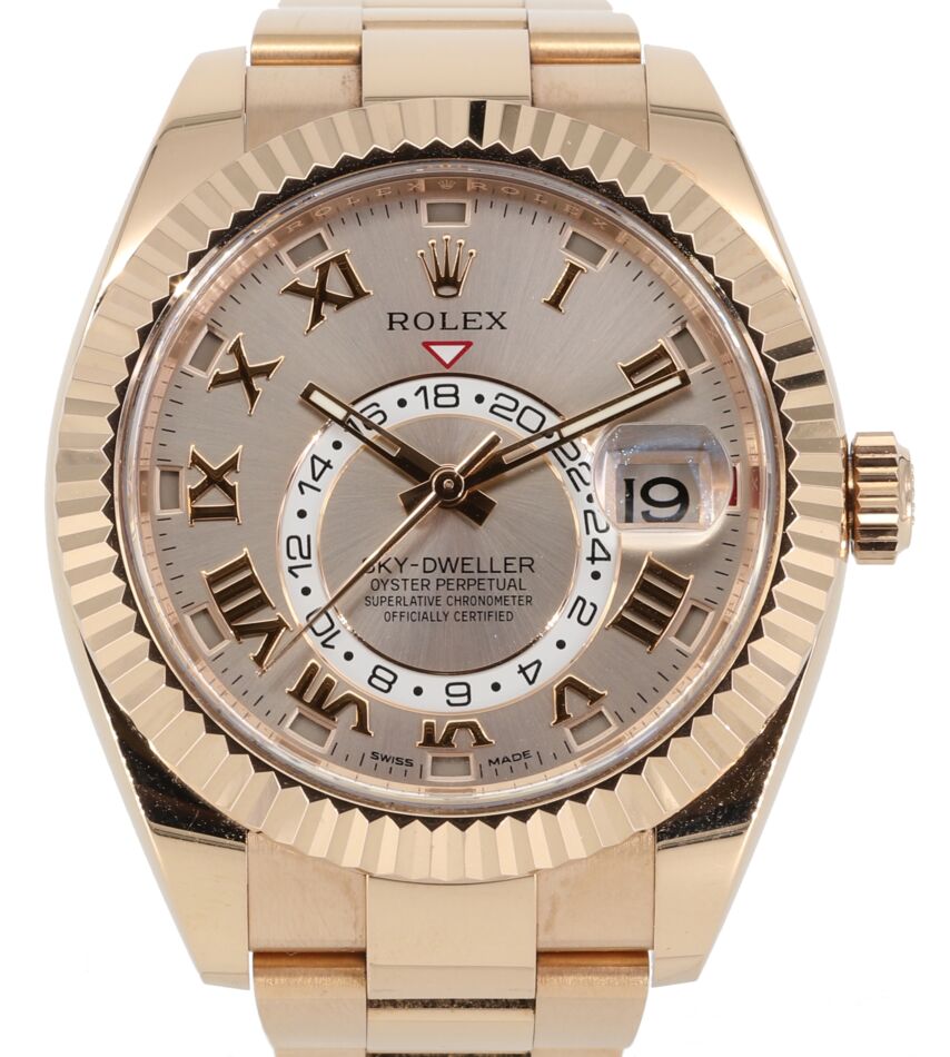 Rolex Sky-Dweller 42 mm 326935SLVRM1 Rose Gold Luminous