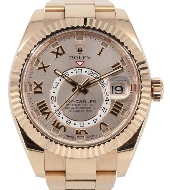 Rolex Sky-Dweller 42 mm 326935SLVRM1 Rose Gold Luminous