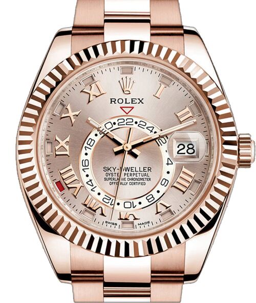 Rolex Sky-Dweller 42 mm 326935SLVRM Rose Gold Luminous