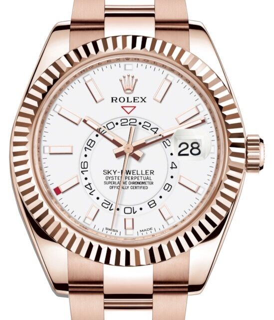 Rolex Sky-Dweller 42 mm 326935WHT Rose Gold Luminous