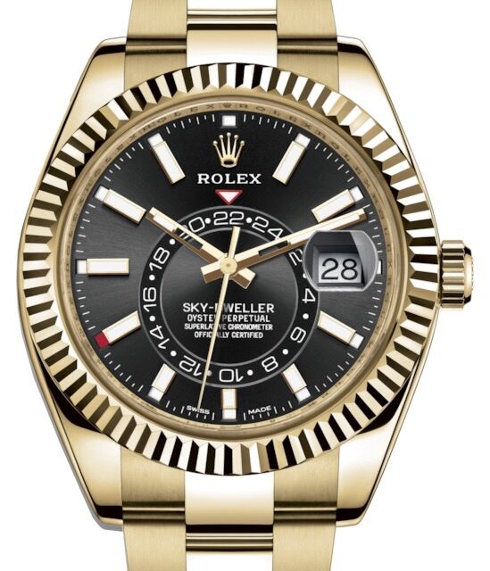 Rolex Sky-Dweller 42 mm 326938BLK1 Yellow Gold Luminous