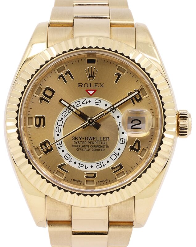 Rolex Sky-Dweller 42 mm 326938CAO Yellow Gold Luminous