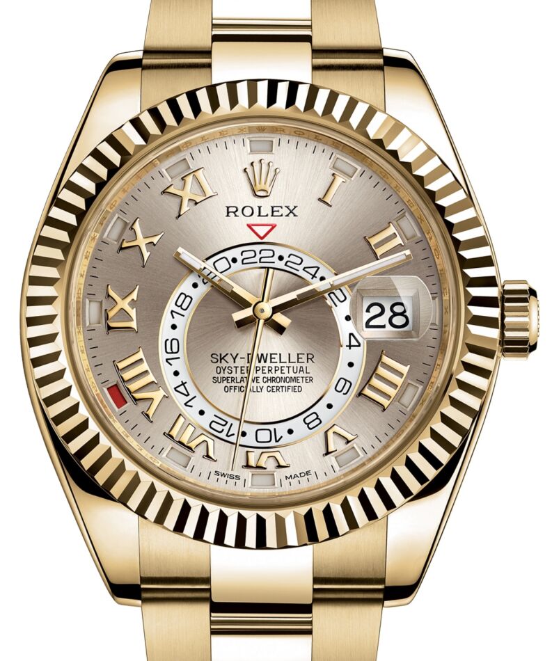 Rolex Sky-Dweller 42 mm 326938SLVR Yellow Gold Luminous