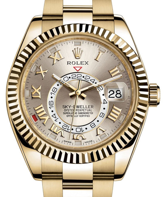 Rolex Sky-Dweller 42 mm 326938SLVR Yellow Gold Luminous