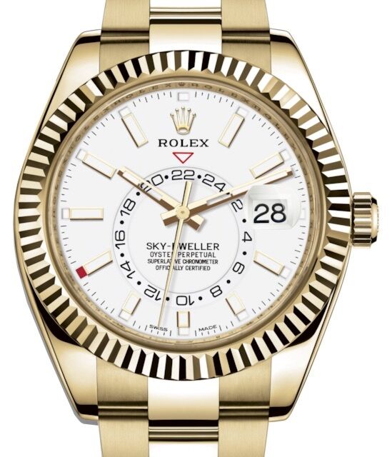 Rolex Sky-Dweller 42 mm 326938WHT Yellow Gold Luminous