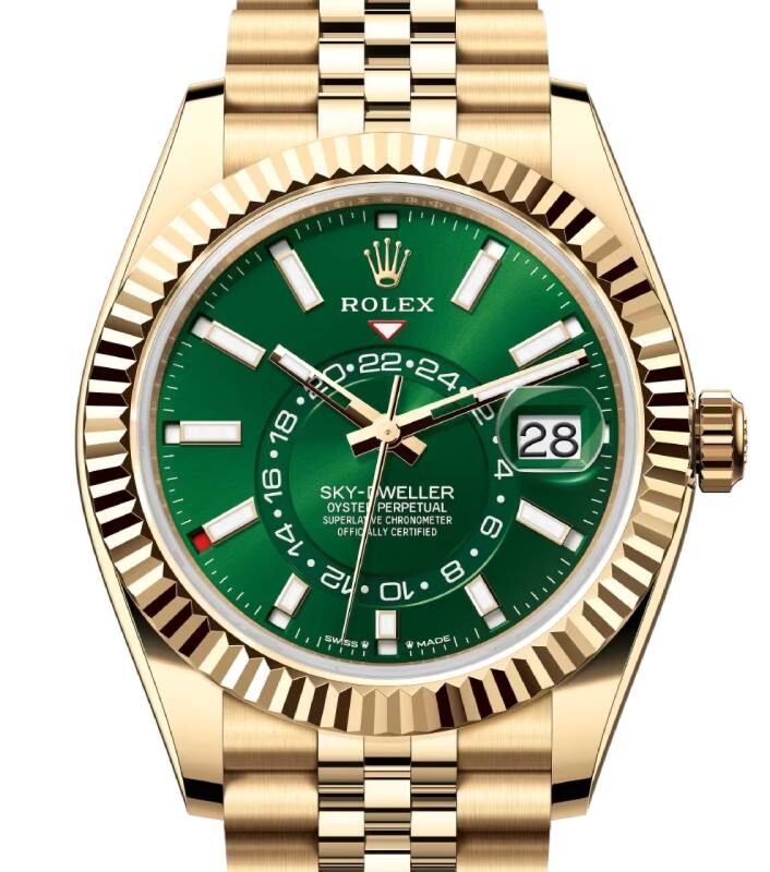 Rolex Sky-Dweller 42 mm 336938BGJ Yellow Gold Luminous