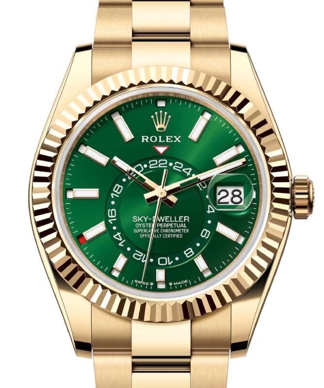 Rolex Sky-Dweller 42 mm 336938BGO Yellow Gold Luminous