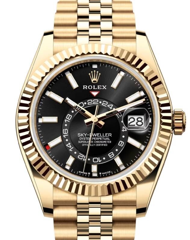 Rolex Sky-Dweller 42 mm 336938BSJ Yellow Gold Luminous