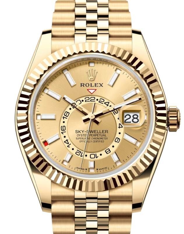 Rolex Sky-Dweller 42 mm 336938CHASJ Yellow Gold Luminous