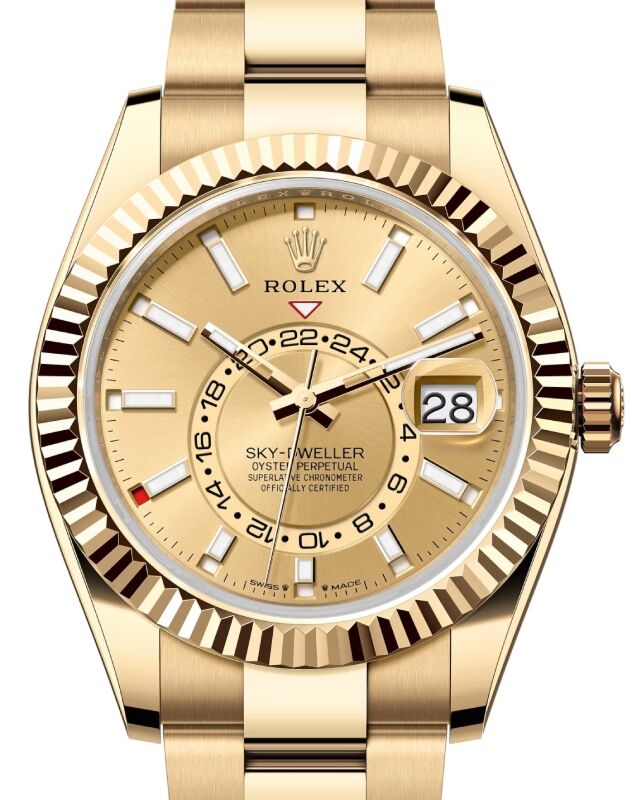 Rolex Sky-Dweller 42 mm 336938CSO Yellow Gold Luminous