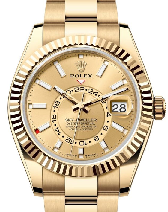 Rolex Sky-Dweller 42 mm 336938CSO Yellow Gold Luminous