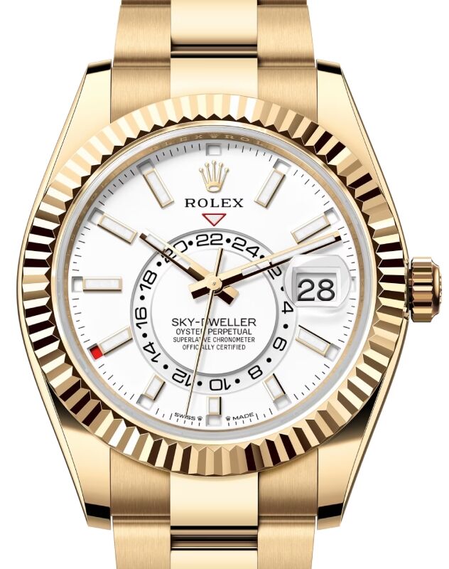 Rolex Sky-Dweller 42 mm 336938WSO Yellow Gold Luminous