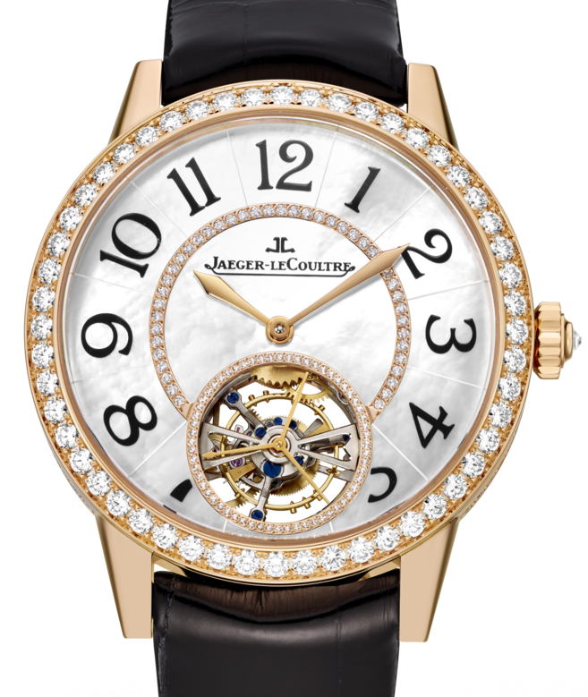 Jaeger-LeCoultre Calibre 978 Rendez-Vous Tourbillon 3412405 White Mother of Pearl Gem-set Rose Gold Leather 39mm Automatic BRAND NEW