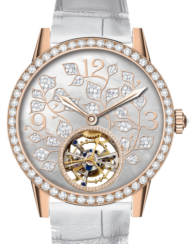 Jaeger-LeCoultre Calibre 978 Rendez-Vous Ivy Tourbillon 3412490 Florale Rose Gold Leather 39mm Automatic BRAND NEW