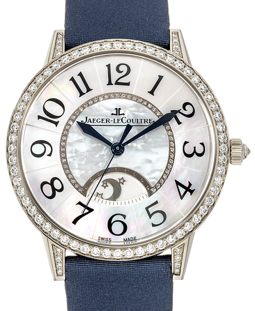 Jaeger-LeCoultre Calibre 898A/1 Rendez-Vous Night & Day 3433490 White Mother of Pearl Arabic Diamond Bezel White Gold Satin 36mm Automatic BRAND NEW