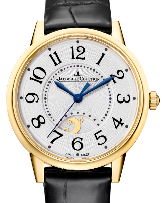 Jaeger-LeCoultre Calibre 898A/1 Rendez-Vous Night & Day Medium 3441420 Silver Guilloche Arabic Yellow Gold Leather 34mm Automatic BRAND NEW