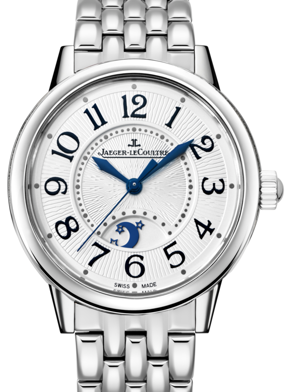 Jaeger-LeCoultre Calibre 898A/1 Rendez-Vous Night & Day 3448190 Silver Guilloche Arabic Stainless Steel Leather 34mm Automatic BRAND NEW