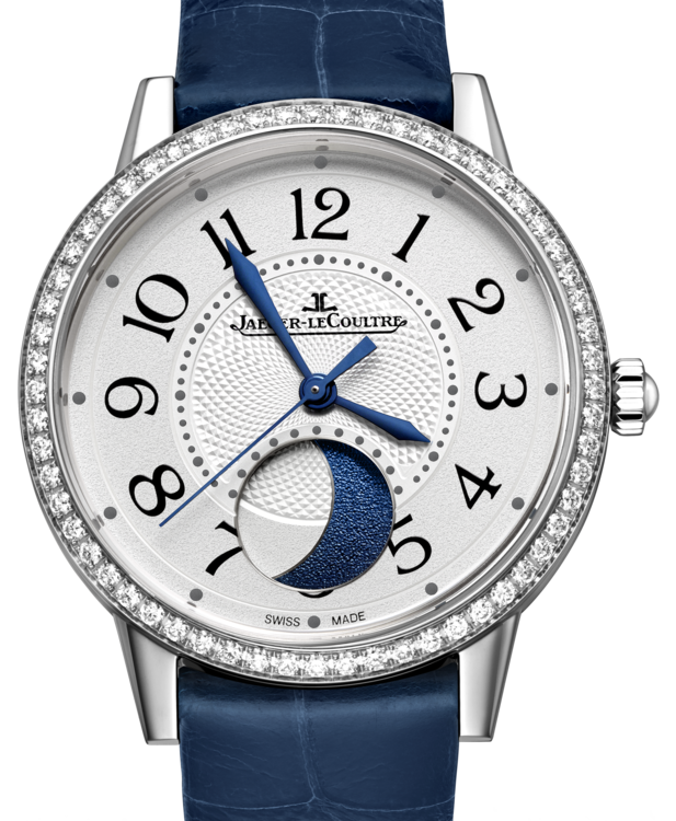 Jaeger-LeCoultre Calibre 935A Rendez-Vous Moon Medium 3578420 Silver Arabic Diamond Bezel Stainless Steel Leather 34mm Automatic BRAND NEW