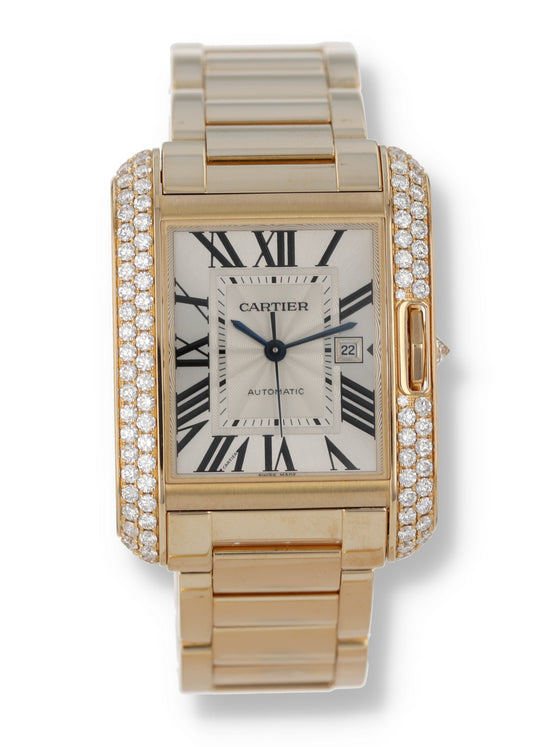 CARTIER WT100006 TANK ANGLAISE 18K YELLOW GOLD, DIAMONDS - BRAND NEW