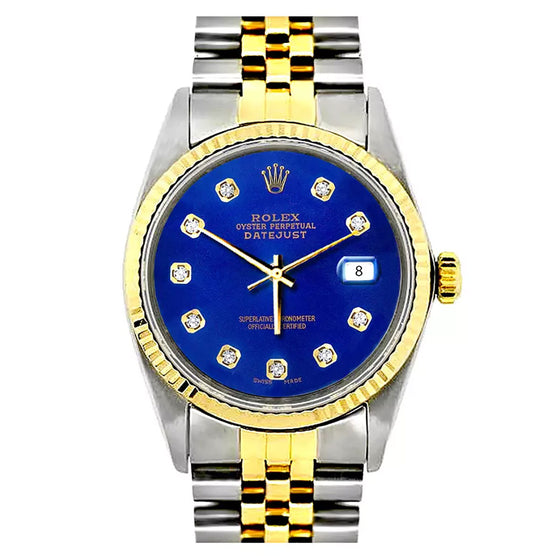 Rolex Datejust 36 36 mm 116234-SDLDFJ Yellow Gold/Diamonds Blue