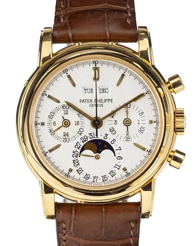 Patek Philippe Chronograph 36 mm 3970EJPB Yellow Gold Silver
