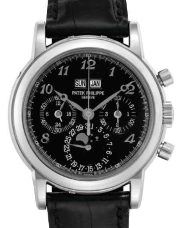 Patek Philippe Chronograph 36 mm 3970G White Gold Black