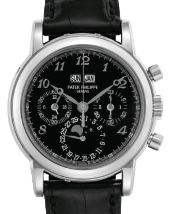 Patek Philippe Chronograph 36 mm 3970G White Gold Black