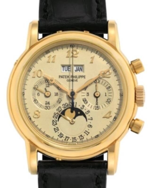 Patek Philippe Chronograph 36 mm 3970J Yellow Gold Silver