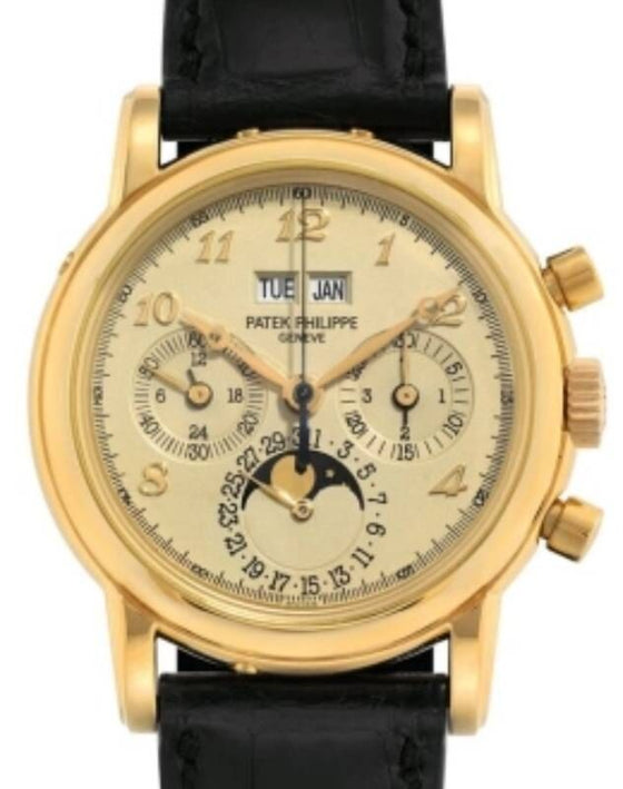 Patek Philippe Chronograph 36 mm 3970J Yellow Gold Silver
