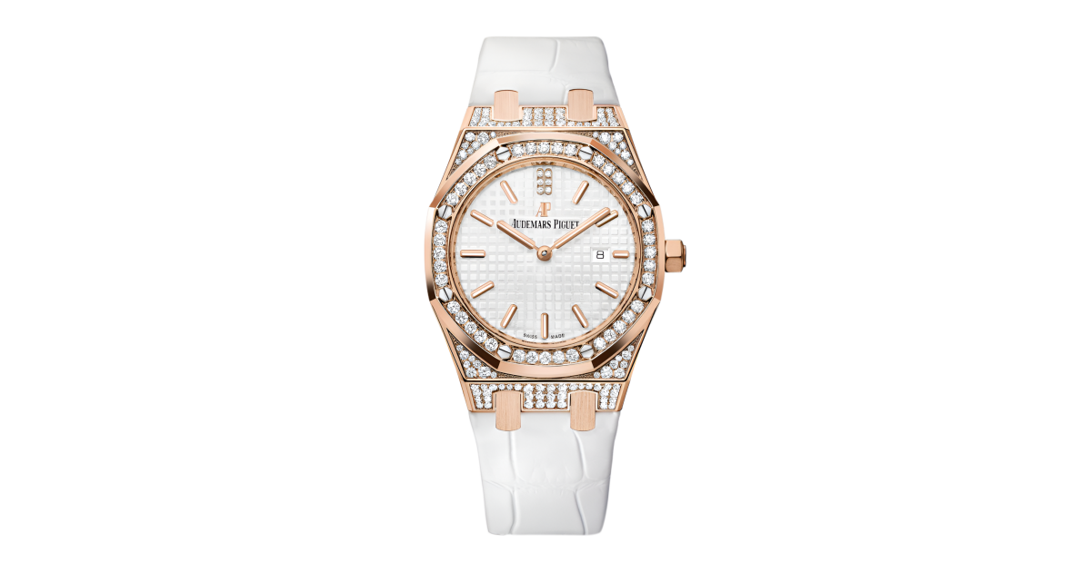 Audemars Piguet Royal Oak Quartz 33 mm 67652OR.ZZ.1265OR.01 Rose Gold/Diamonds Diamond Pave
