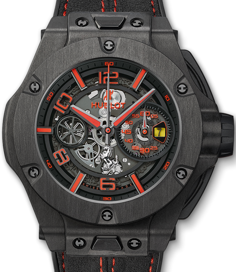 Hublot Big Bang Unico Ferrari 402.QU.0113.WR Skeleton Red Arabic Black Carbon Case & Leather 45mm BRAND NEW