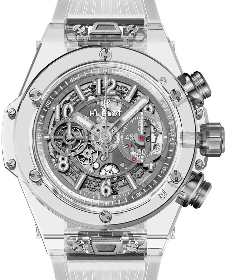 Hublot Big Bang Unico 411.JX.4802.RT Skeleton Arabic White Ceramic Case & Rubber 45mm BRAND NEW