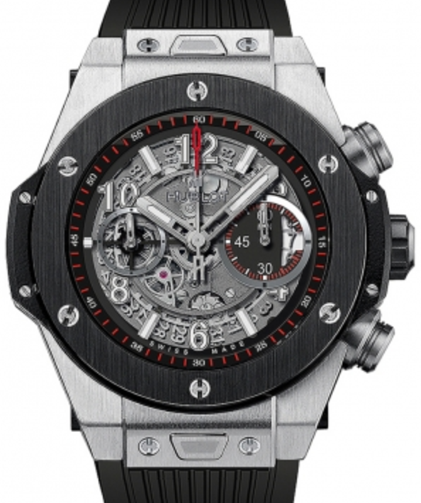 Hublot Big Bang Unico 411.NM.1170.RX Skeleton Arabic Black Ceramic Bezel & Titanium Case Rubber 45mm BRAND NEW