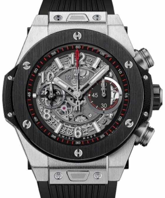 Hublot Big Bang Unico 411.NM.1170.RX Skeleton Arabic Black Ceramic Bezel & Titanium Case Rubber 45mm BRAND NEW