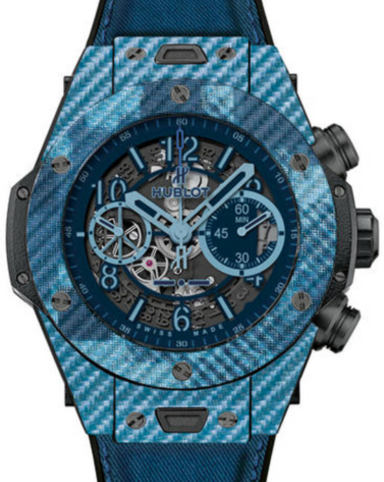Hublot Big Bang Unico 411.YL.5190.NR.ITI16 Skeleton Arabic Carbon Fiber & Blue Texalium Case Fabric 45mm BRAND NEW