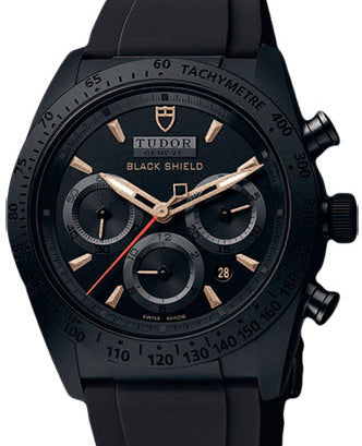 Tudor Fastrider Blackshield 42000CN Black Index Black Ceramic & Rubber Chronograph 42mm BRAND NEW
