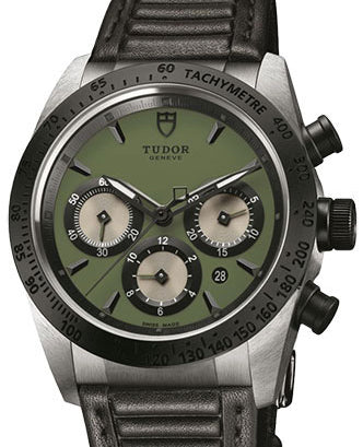 Tudor Fastrider Chronograph 42010N-Green Green Index Stainless Steel & Leather 42mm - BRAND NEW