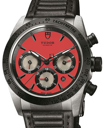 Tudor Fastrider Chronograph 42010N-Red Red Index Stainless Steel & Leather 42mm BRAND NEW