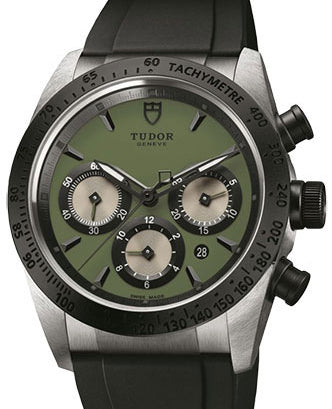 Tudor Fastrider Chronograph 42010N-Green Green Index Stainless Steel & Rubber 42mm BRAND NEW