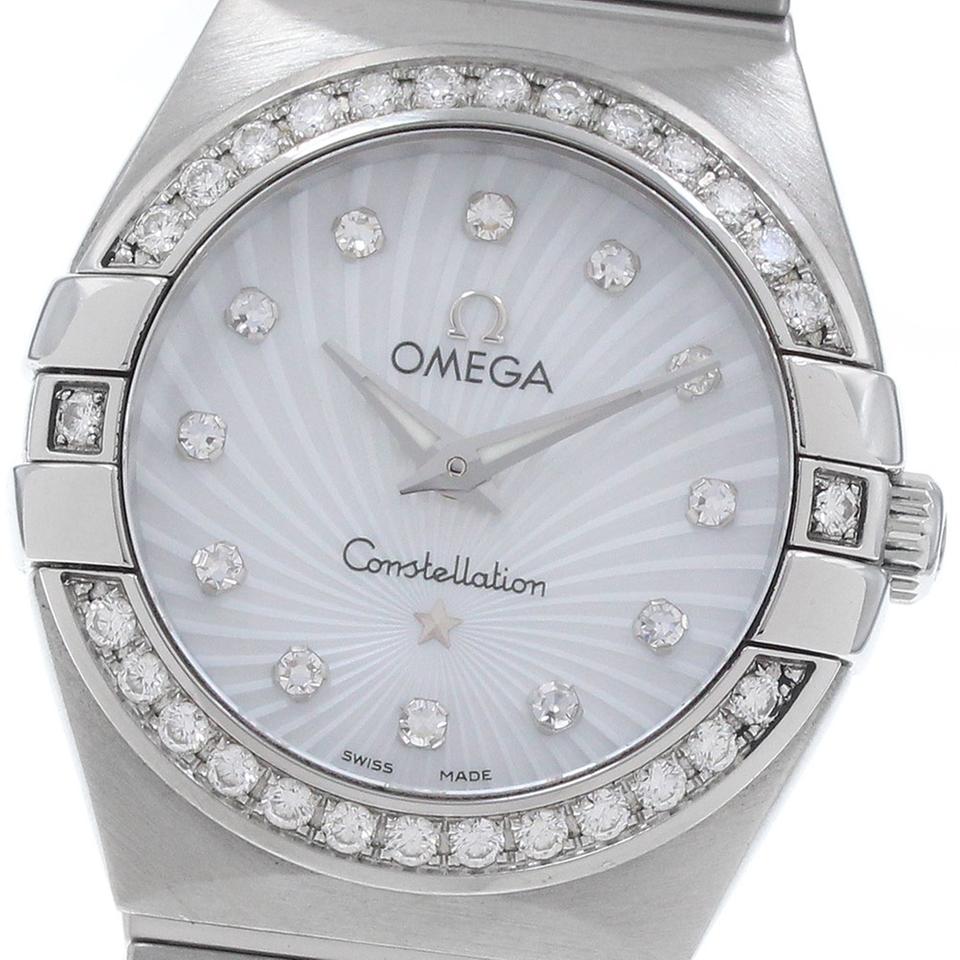 Omega Constellation Quartz 123.15.27.60.55.001 27mm White Mother of Pearl Diamond Stainless Steel BRAND NEW