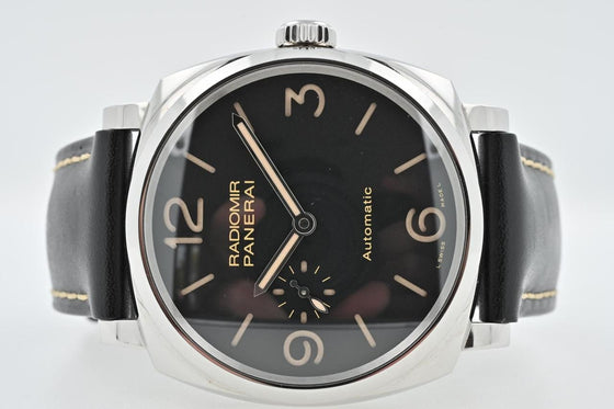 Panerai Radiomir Steel 45mm Black Dial Leather Strap PAM00572