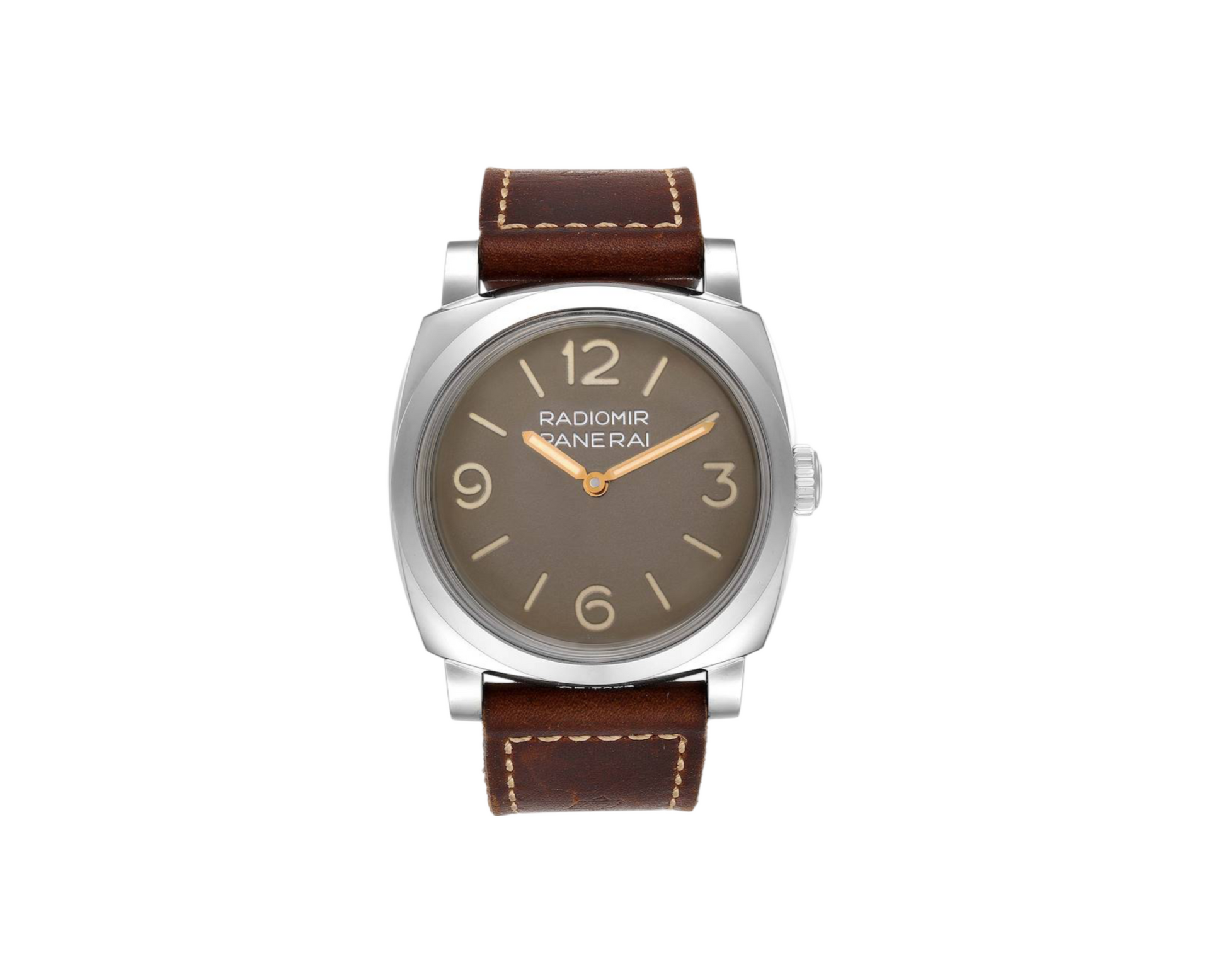Panerai Radiomir 1940 3 Days Acciaio Steel 47mm Brown Dial Leather Strap PAM00662