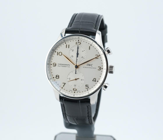 IWC Portuguese Automatic Chronograph IW371445 Men's Silver Arabic Stainless Steel BRAND NEW