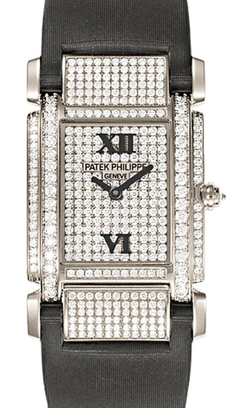 Patek Philippe Submariner 40 mm 4910G-001 White Gold/Diamonds Diamond Pave