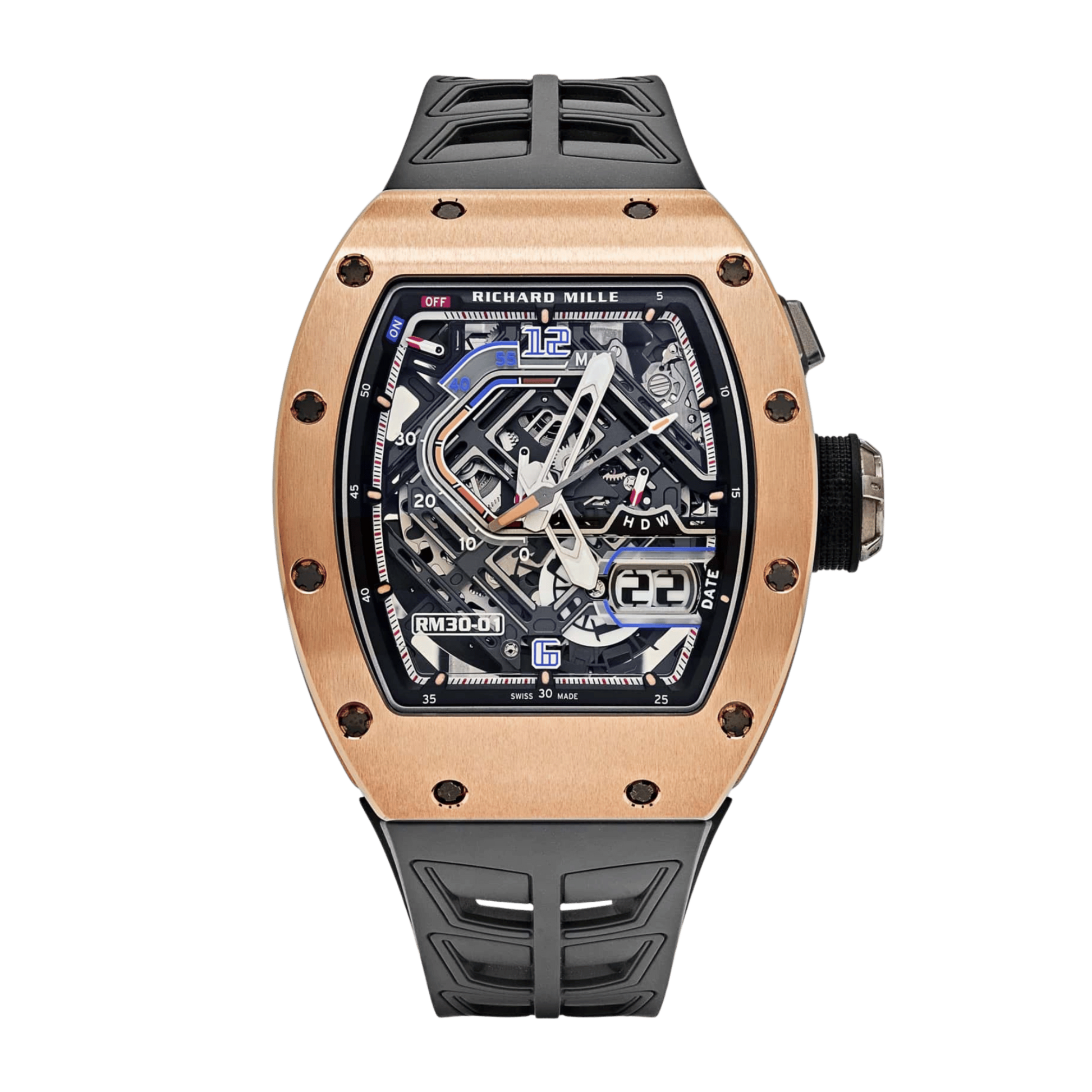 Richard Mille Declutchable Rotor 42 mm RM030D Rose Gold Luminous