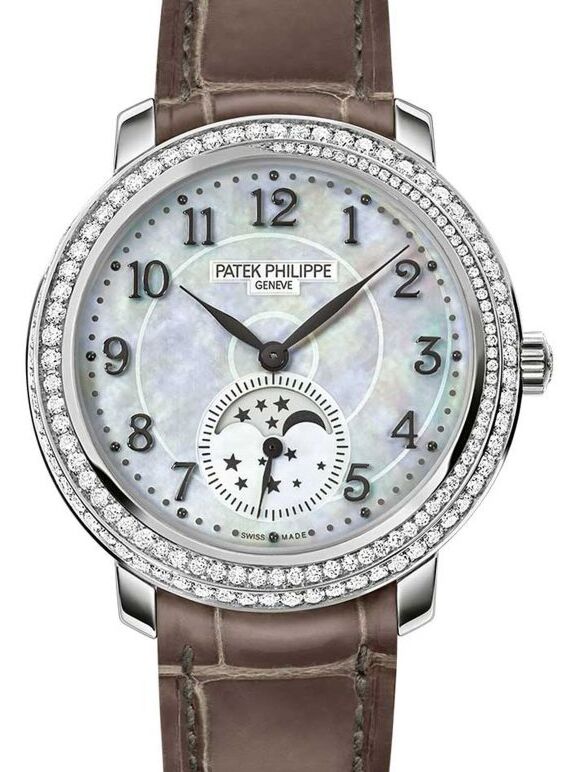 Patek Philippe Complications 33.3mm 4968G-010 White Gold White Mother of Pearl