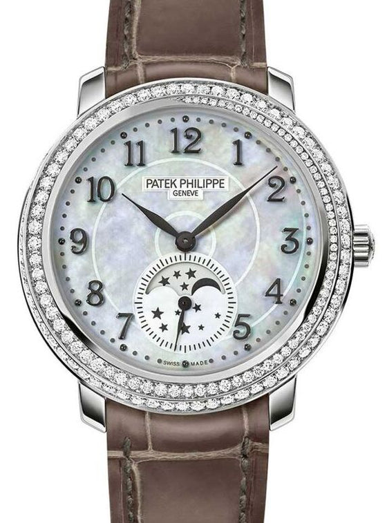Patek Philippe Complications 33.3mm 4968G-010 White Gold White Mother of Pearl